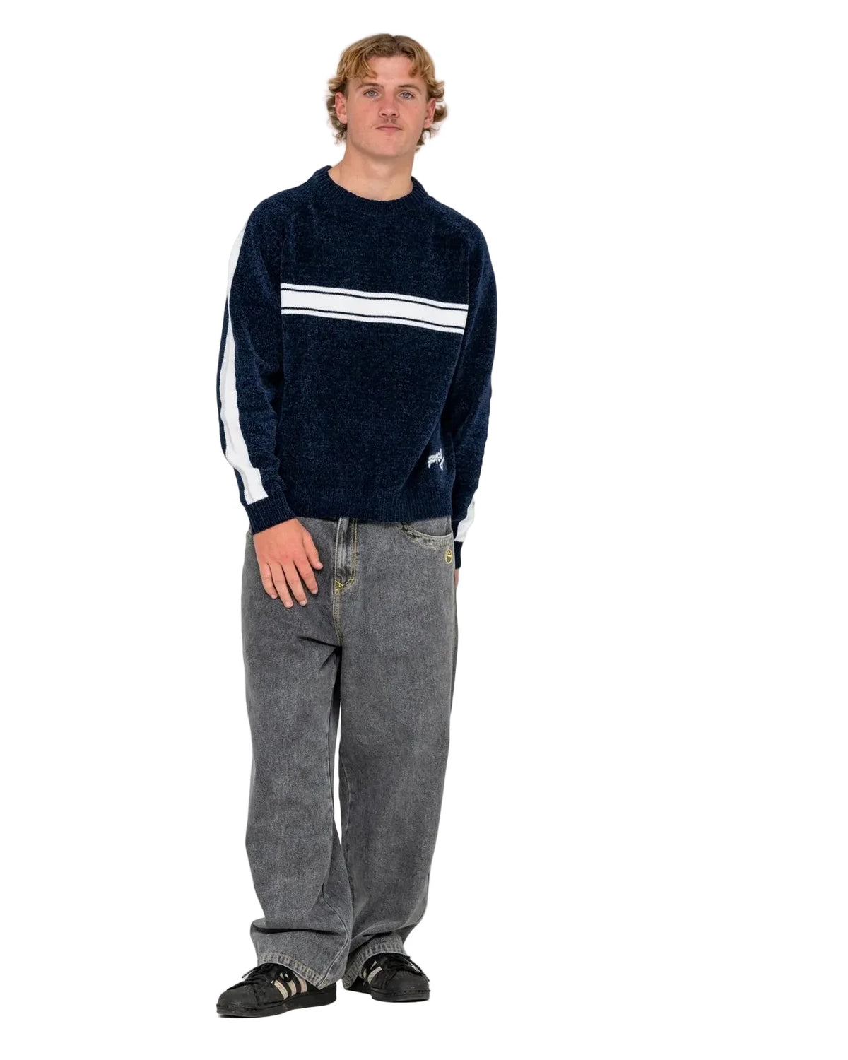 White Lines Chenille