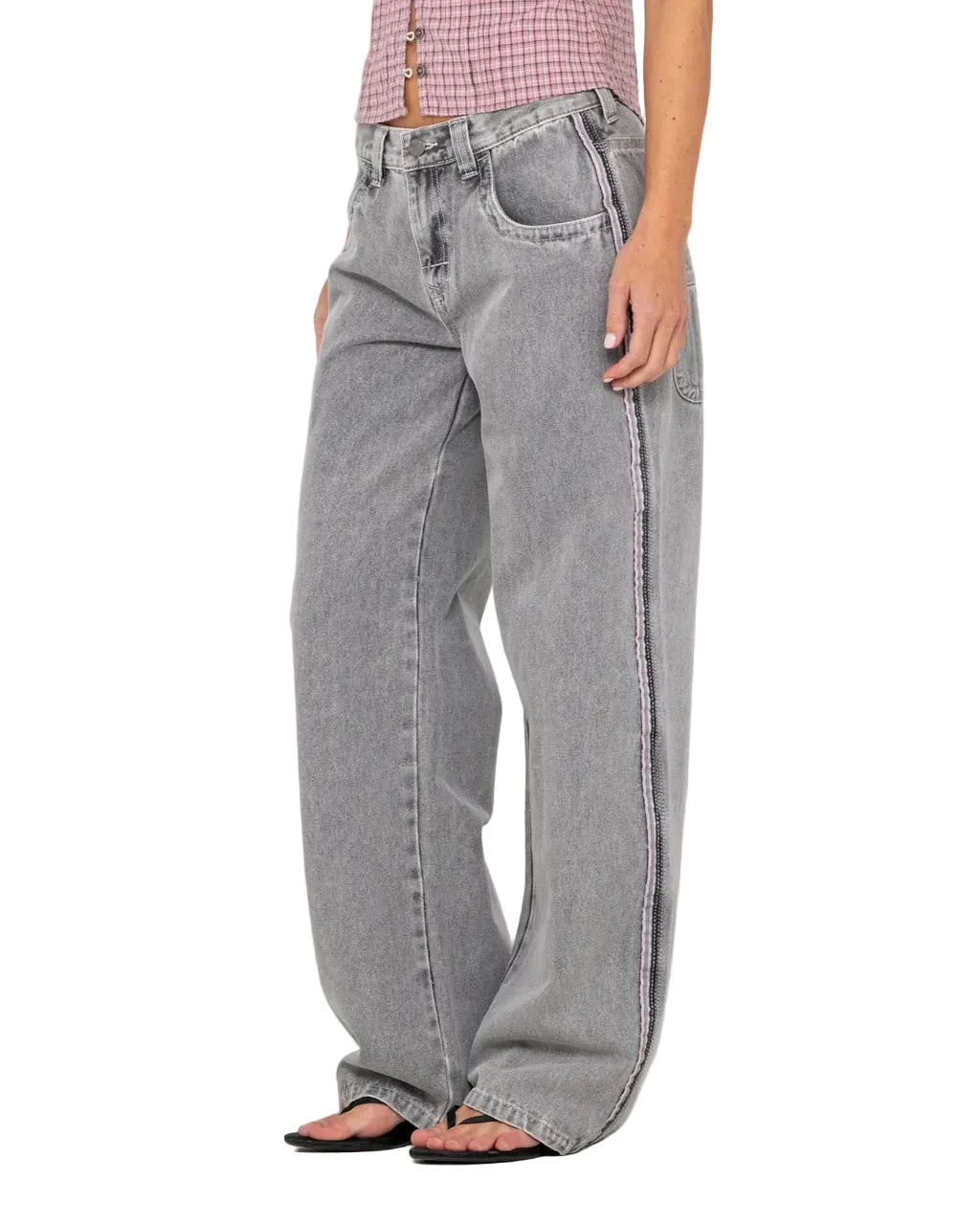 Flip Mommy Low-Rise Wide Jeans