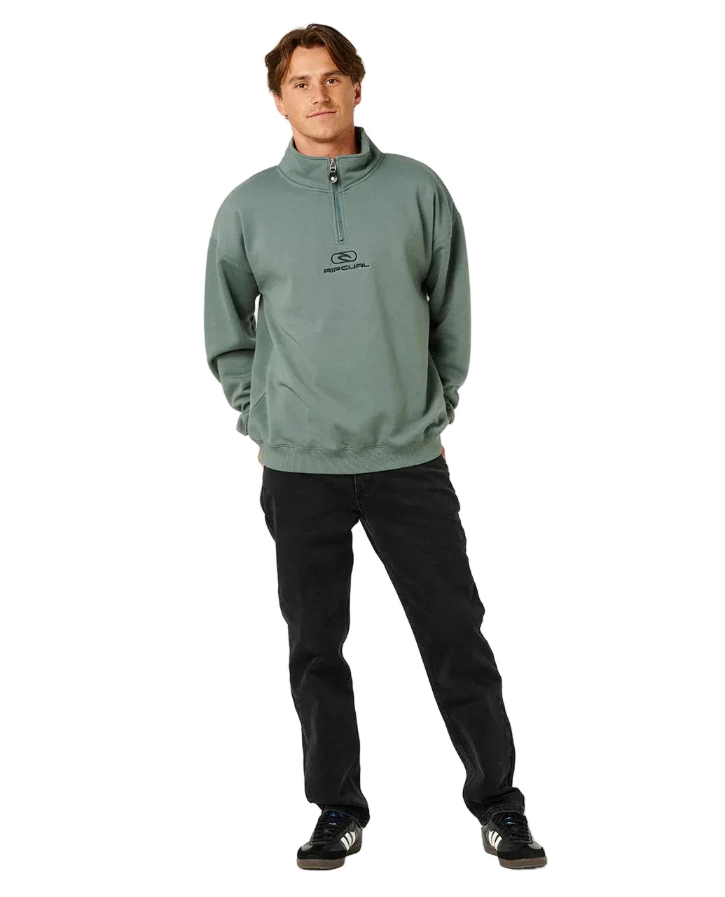 Pill Icon 1/4 Zip Crew