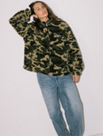 Camo Zip Through Sherpa Fleece