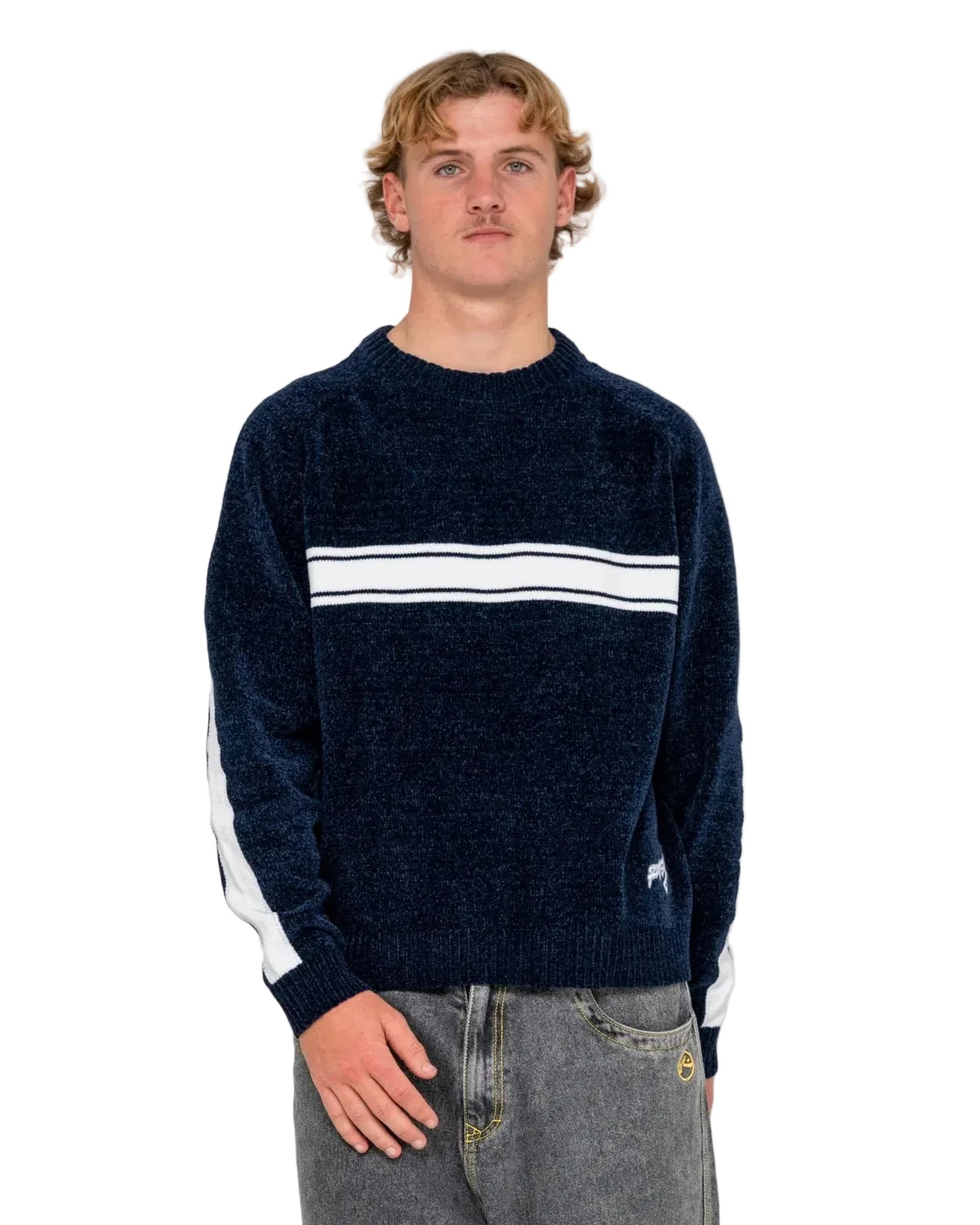 White Lines Chenille