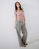 Flip Mommy Low-Rise Wide Jeans