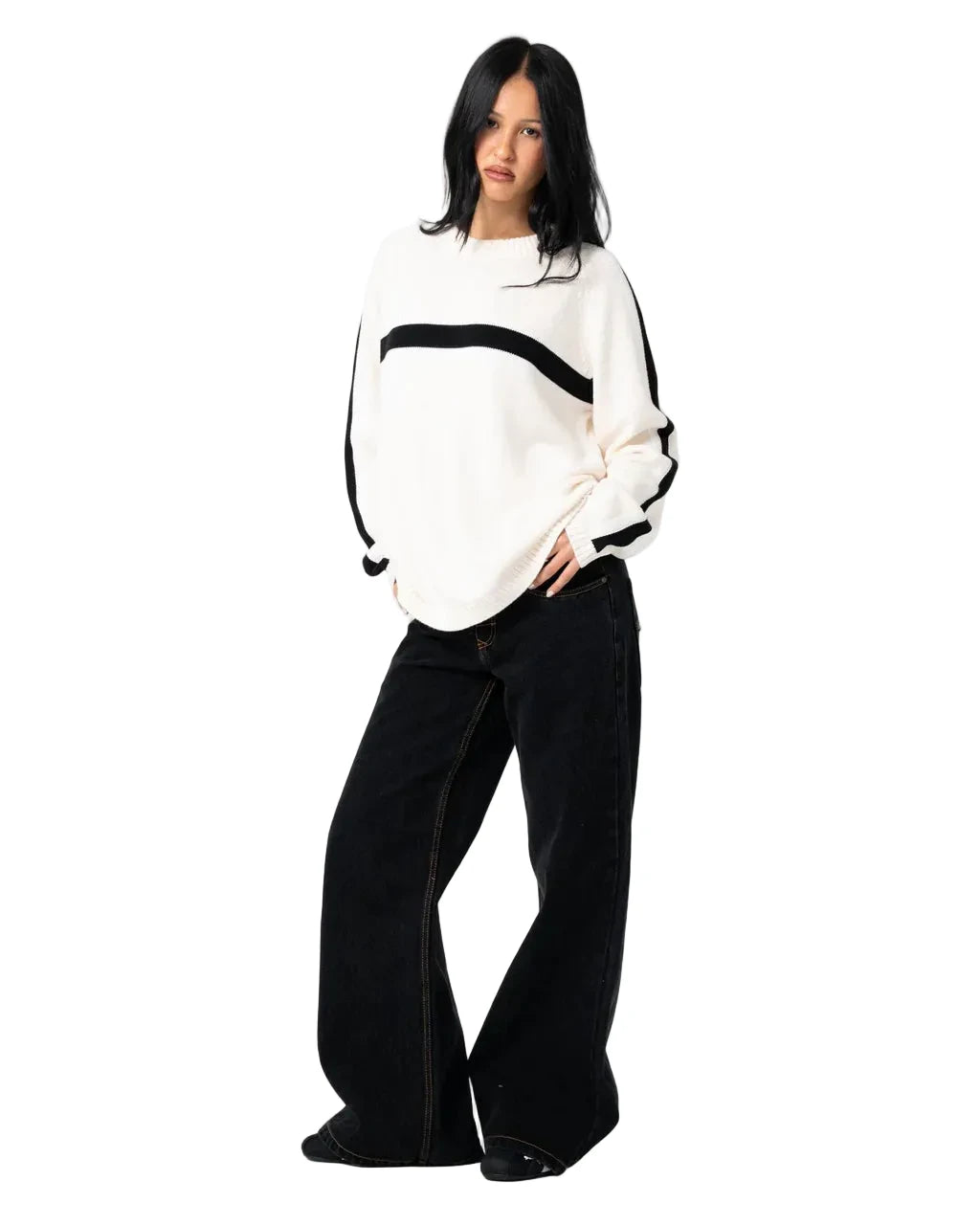 White Lines Knit
