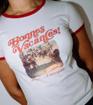 Bonnes Vacances Ringer Baby Tee