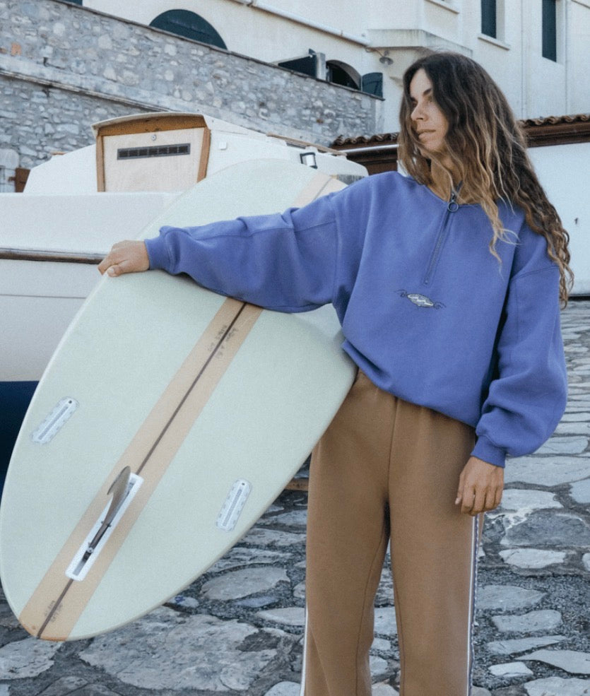 Wave Break Half Zip Crew