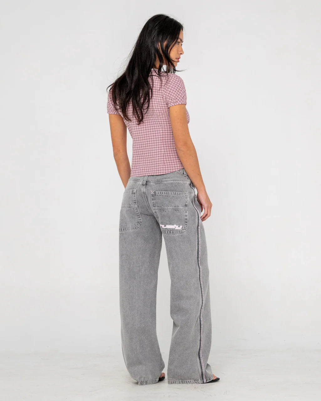 Flip Mommy Low-Rise Wide Jeans