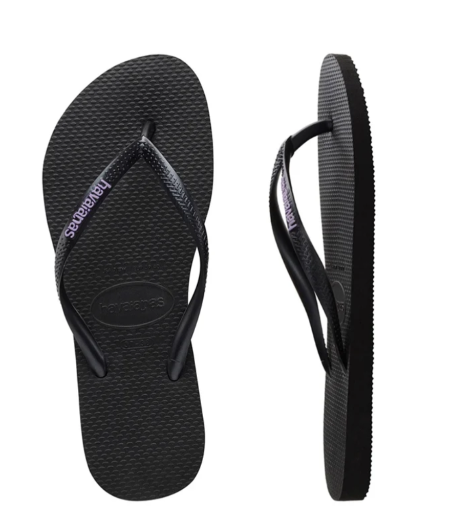 Kids - Slim Rubber Logo Black/Lilac