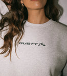Rusty Essentials Oversized Crew Fleece