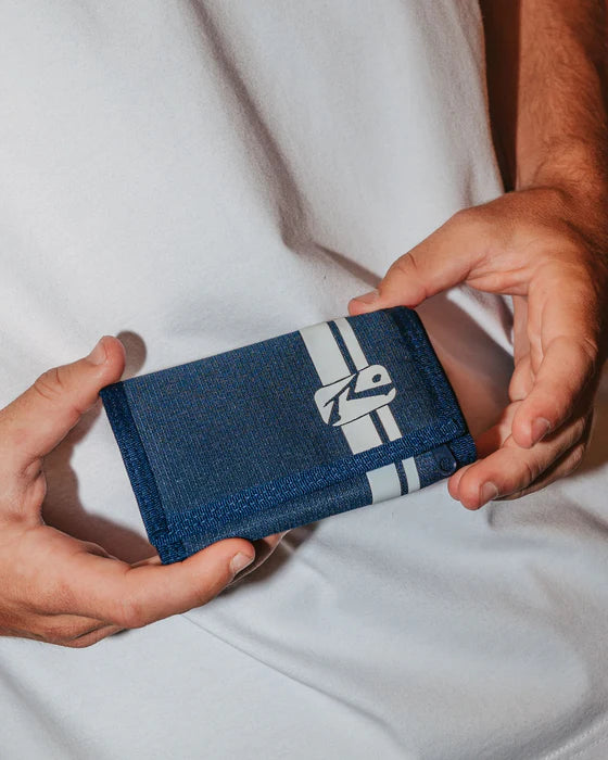 White Lines Tri Fold - Wallet