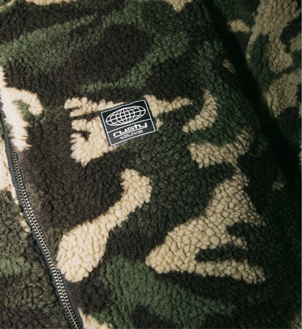 Camo Zip Through Sherpa Fleece