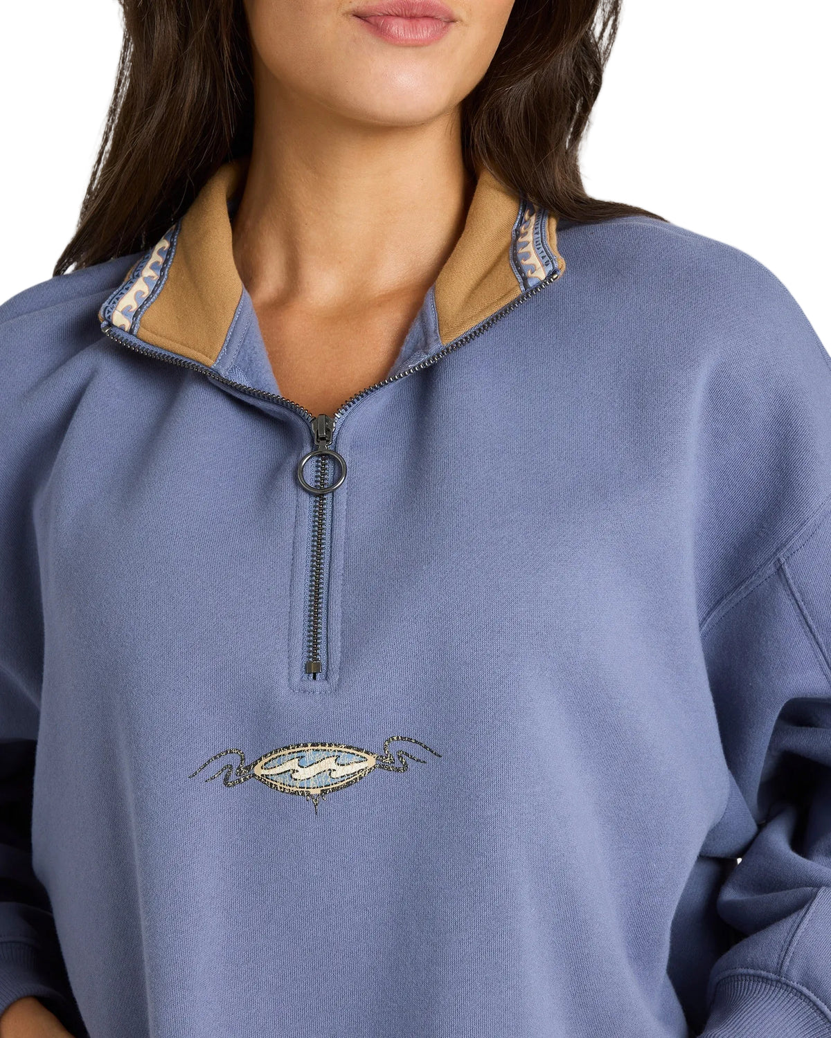 Wave Break Half Zip Crew
