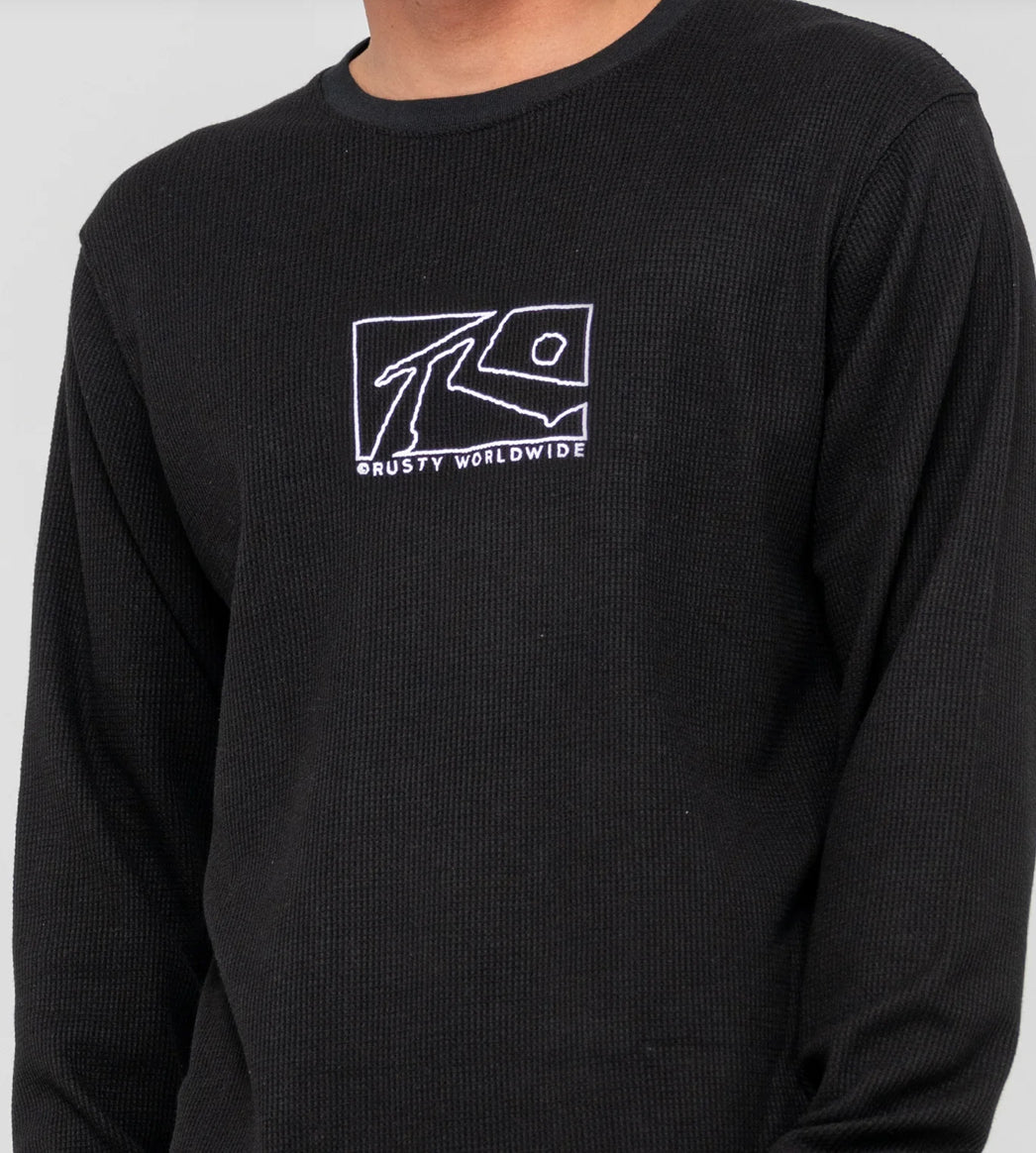 Boxed Out Waffle Long Sleeve Tee
