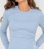 Rusty essentials ribbed long sleeve tee