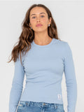 Rusty essentials ribbed long sleeve tee