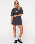 Star burst tee dress