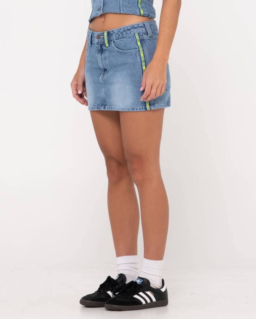 Flip mommy low rise mini denim skirt