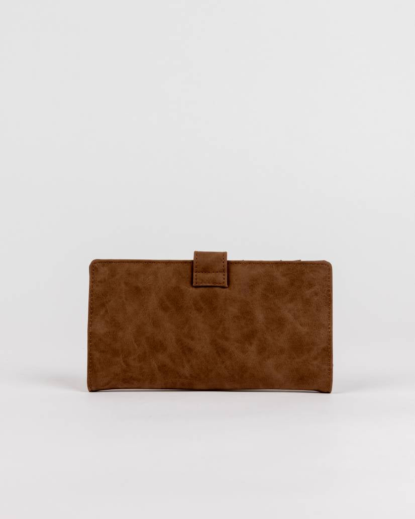 Bobbi suede flap wallet