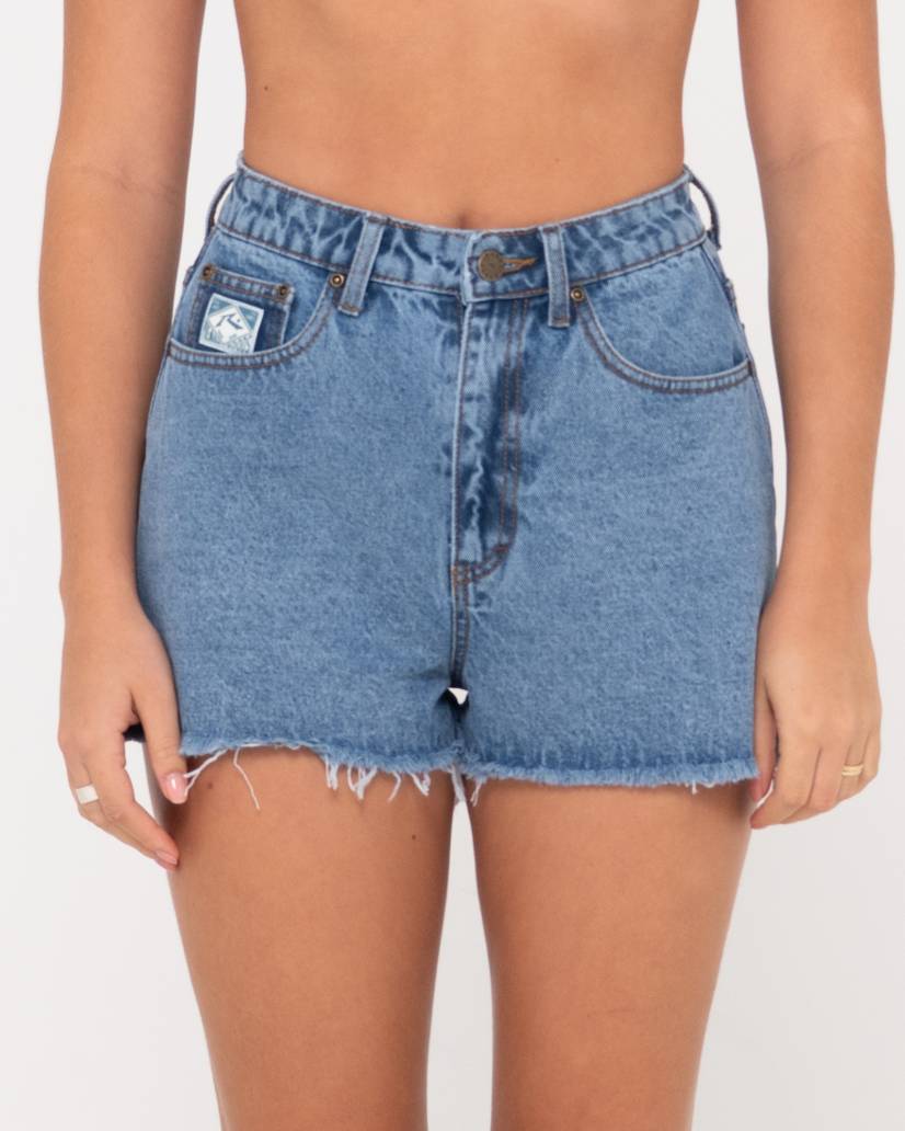 Penny kick flare denim short