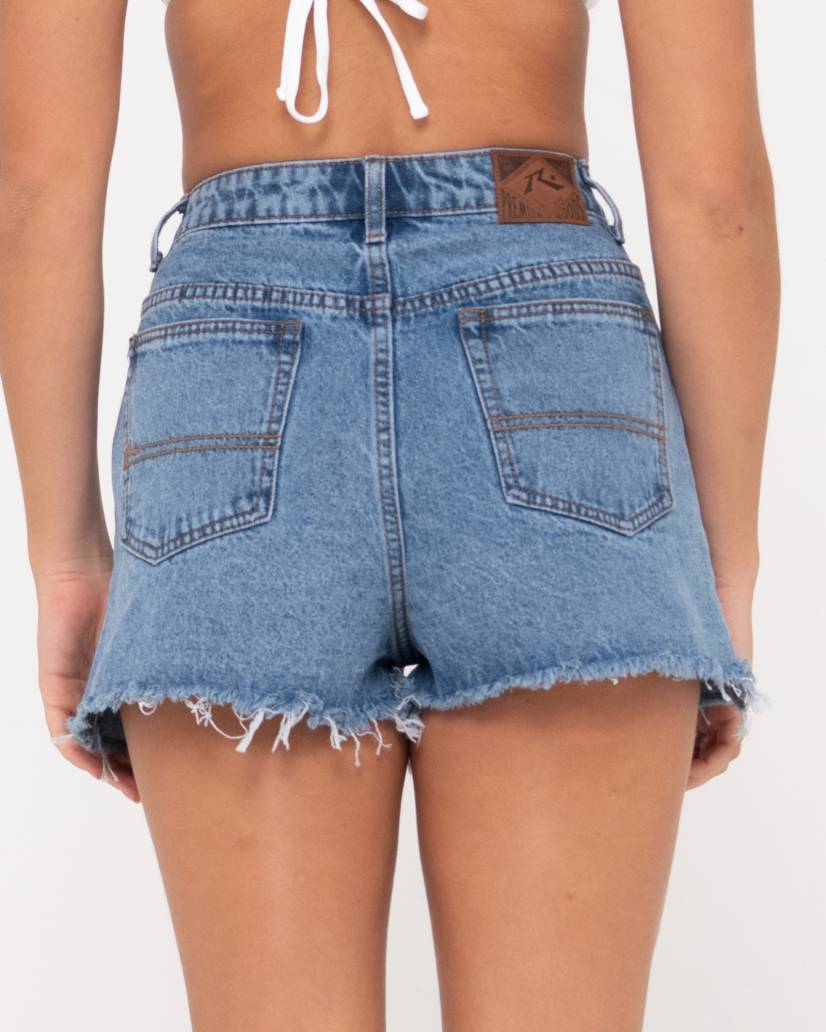 Penny kick flare denim short
