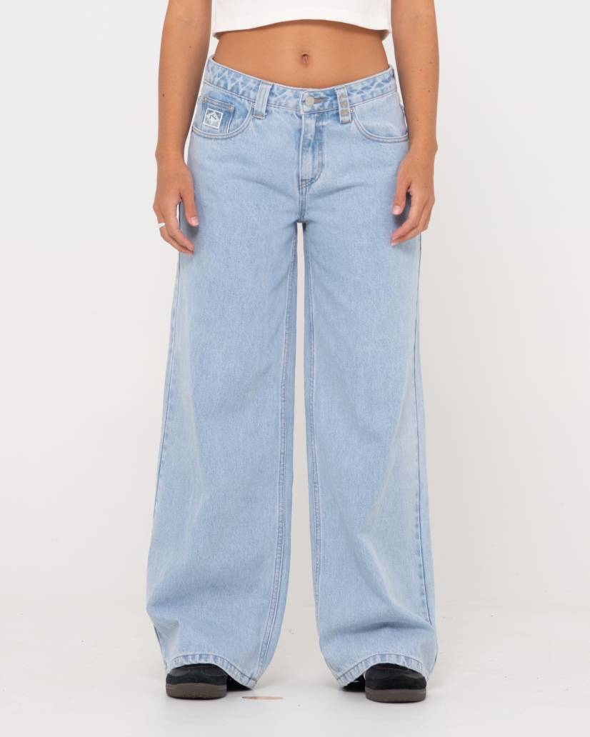 Low rise super wide leg denim
