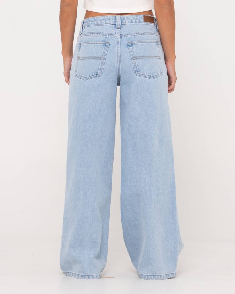 Low rise super wide leg denim