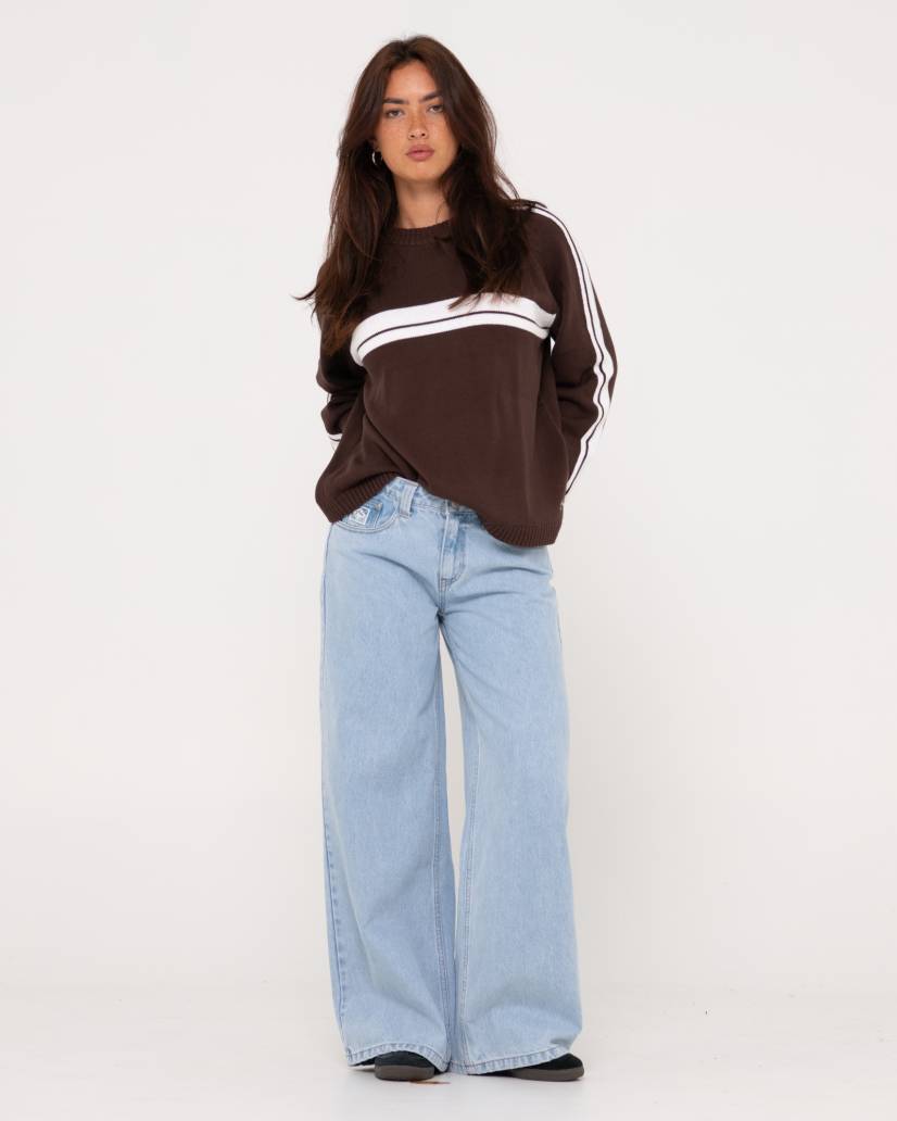 Low rise super wide leg denim