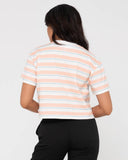 Camila stripe relaxed crop tee