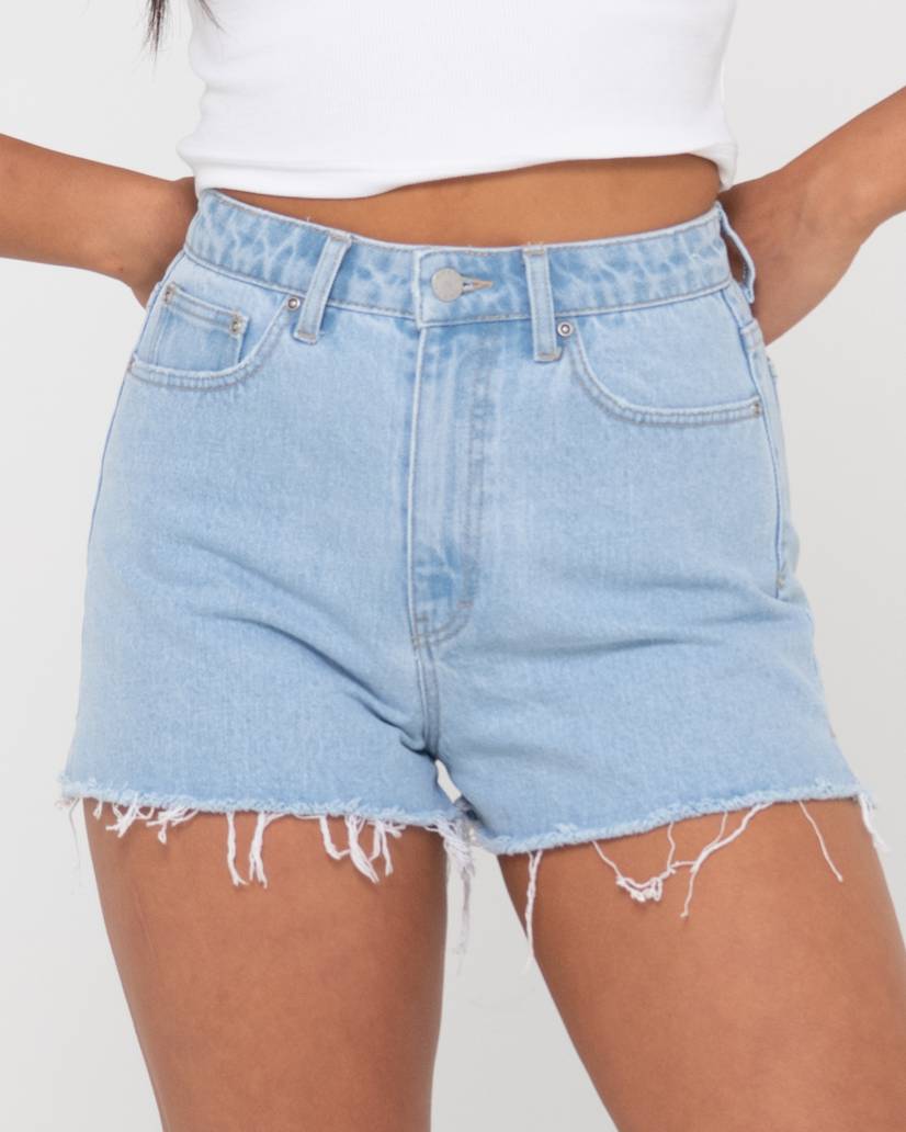 Penny kick flare denim short