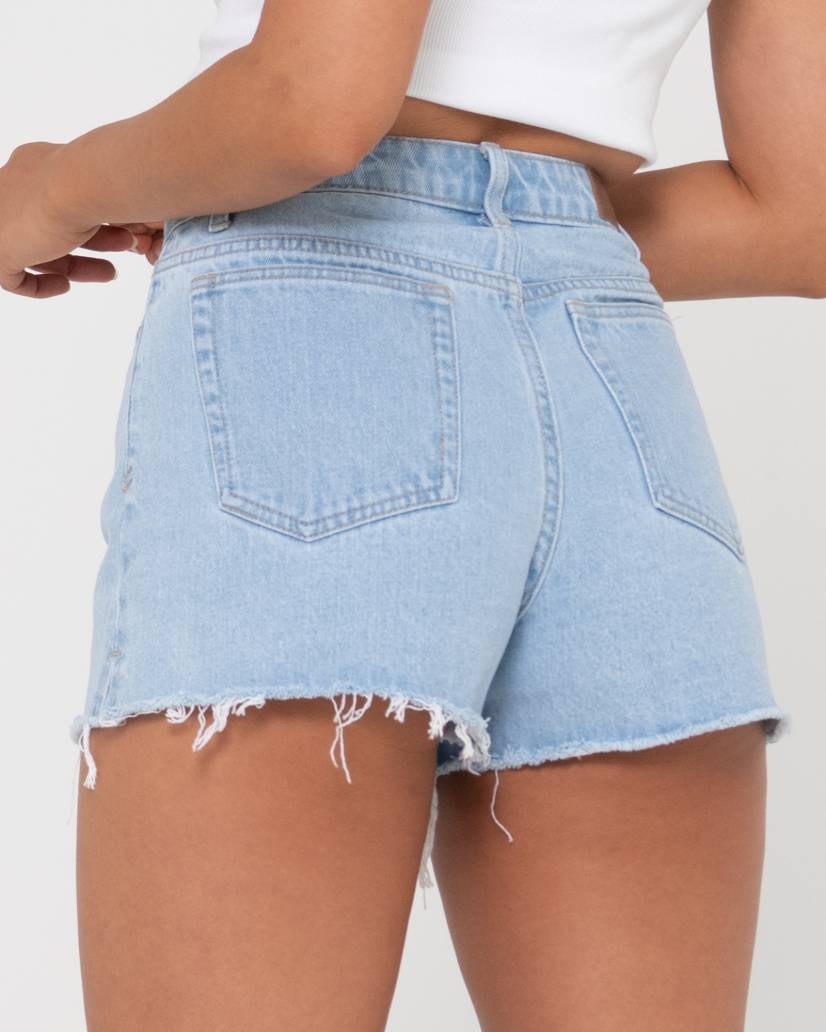 Penny kick flare denim short