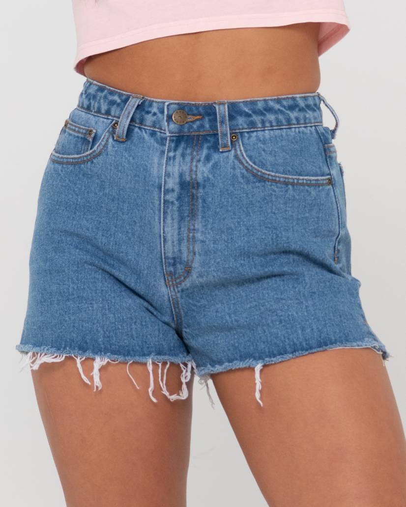 Penny kick flare denim short