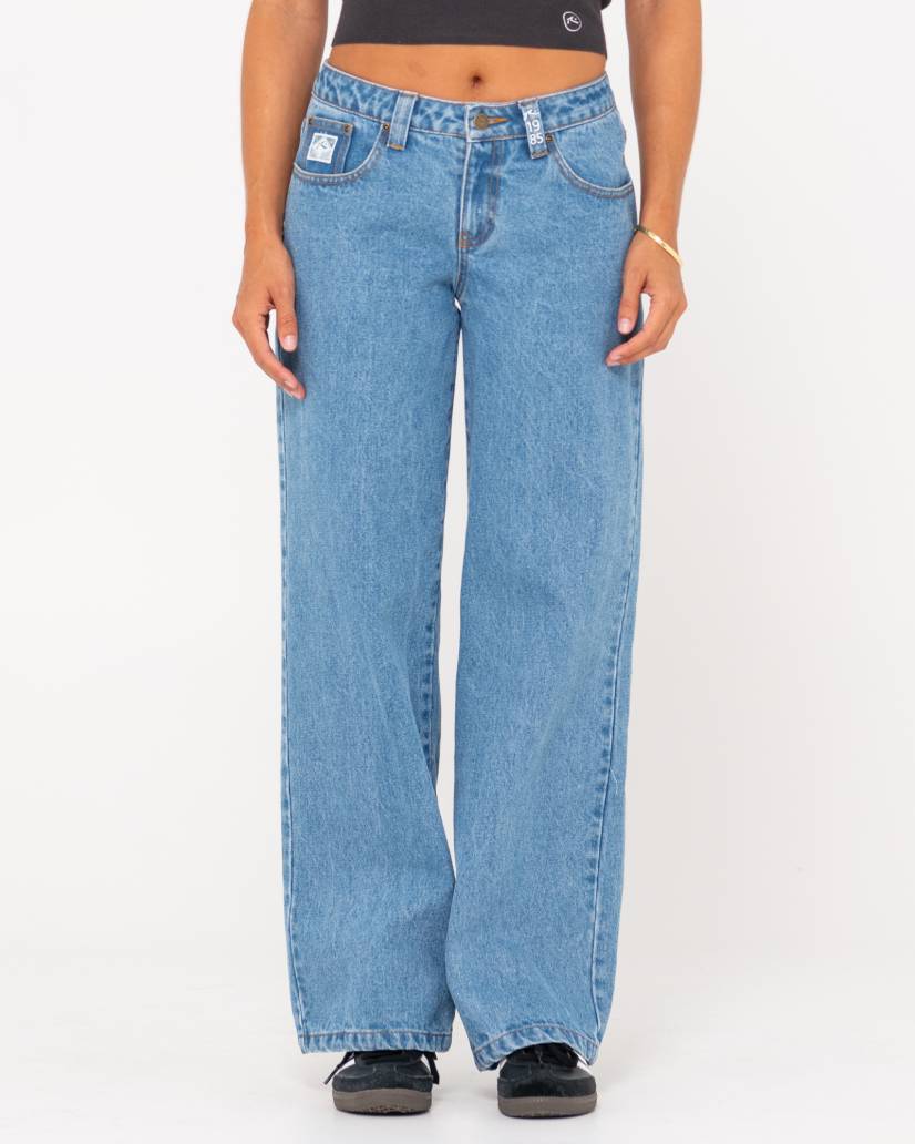 Low rise super wide leg denim