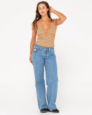 Low rise super wide leg denim