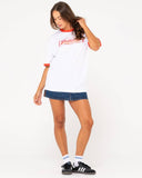 Boarding pass oversize short sleeve tee