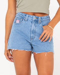 Penny kick flare denim short