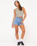 Penny kick flare denim short