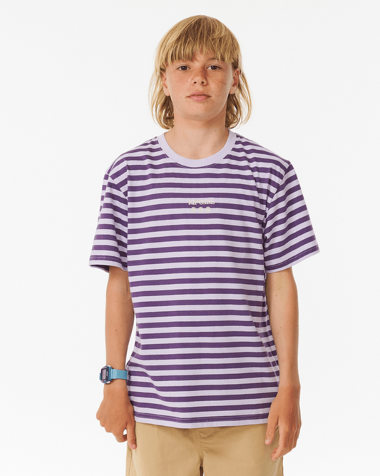 Earth waves stripe tee - kids