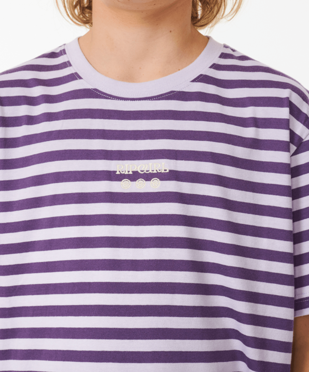 Earth waves stripe tee - kids
