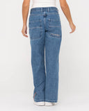 Flip mommy low rise wide leg denim pant