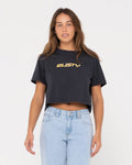 Rider short sleeve relaxed fit crop tee