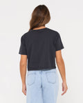 Rider short sleeve relaxed fit crop tee