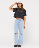 Rider short sleeve relaxed fit crop tee