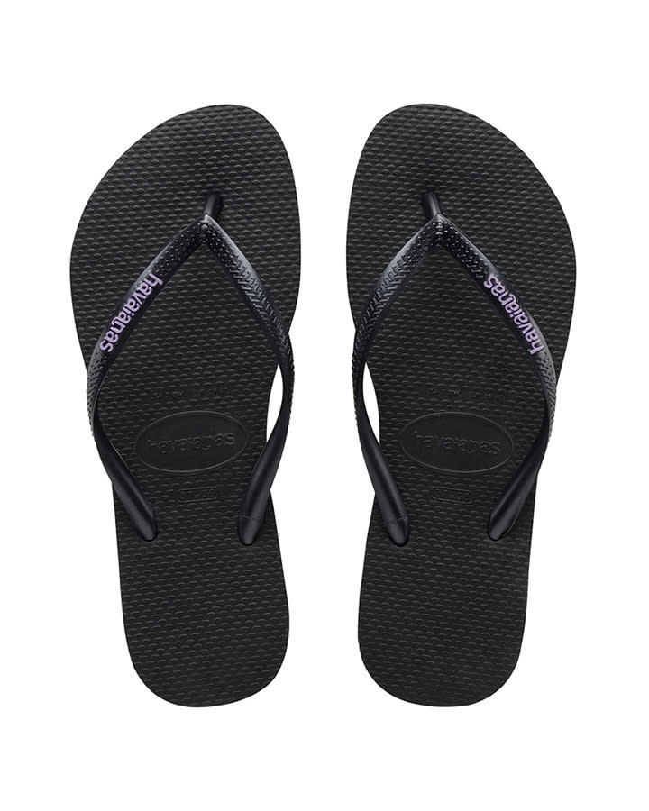 Slim rubber logo black/lilac
