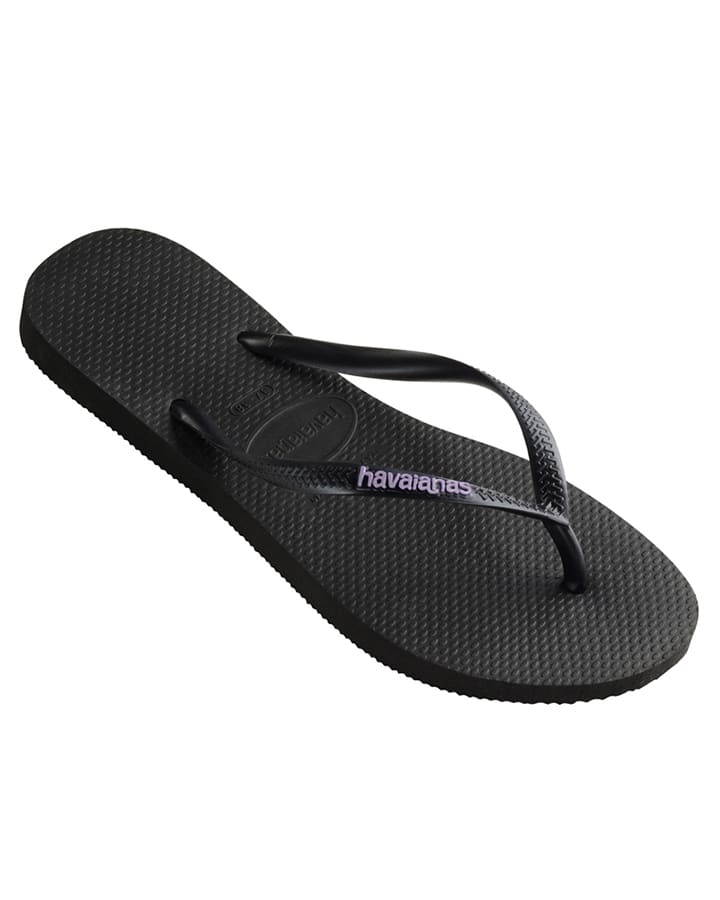 Slim rubber logo black/lilac