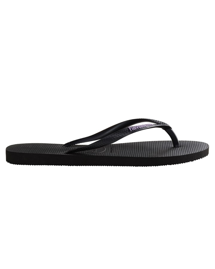 Slim rubber logo black/lilac