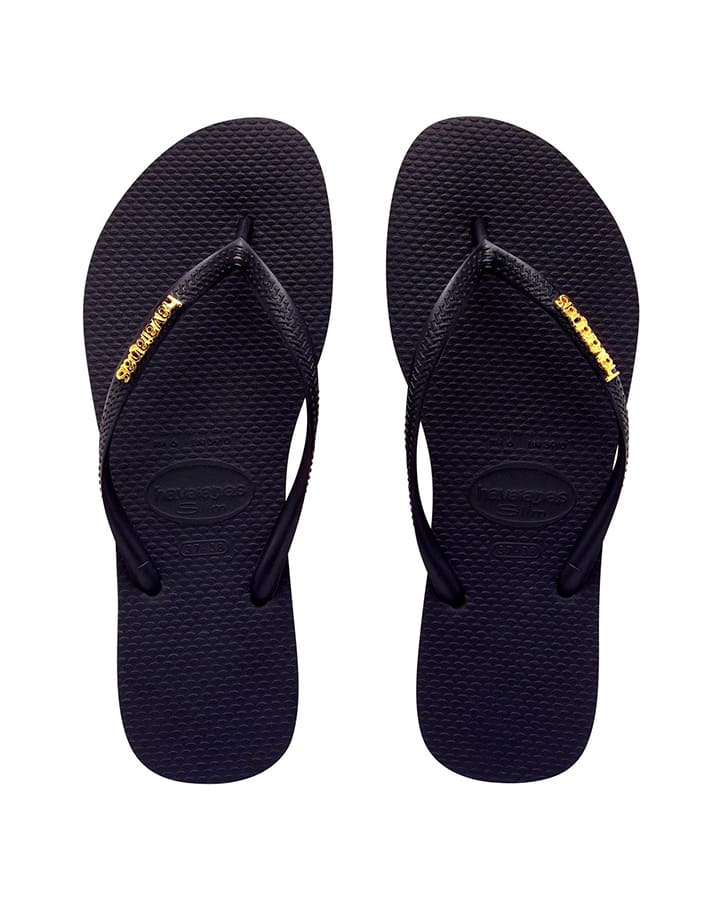 Slim Metal Logo - Black/Gold