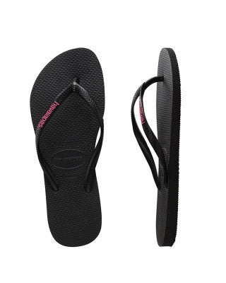 Kids slim rubber logo - black/rose