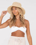 Ariel straw bucket hat