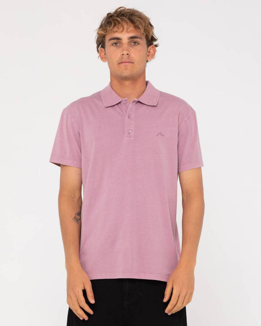 Comp wash short sleeve polo