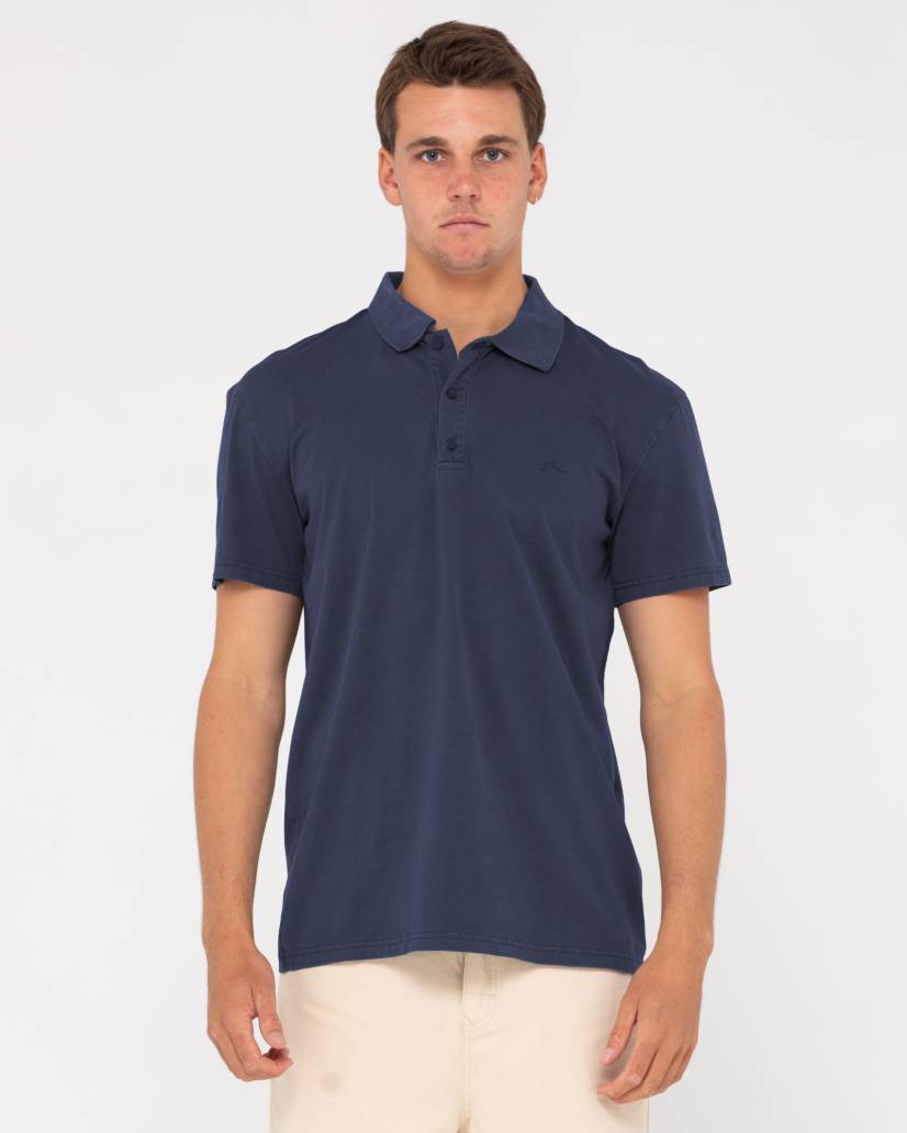 Comp wash short sleeve polo