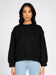 Rusty script oversize crew neck fleece